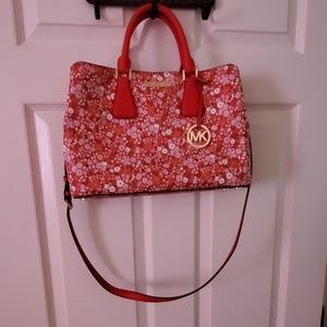 EUC MK Camille Floral Satchel